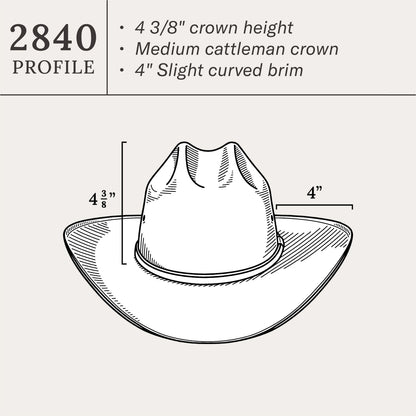 Angus 10X Straw Cowboy Hat Natural - Stetson