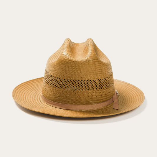 Open Road Vented Straw Cowboy Hat Cognac - Stetson