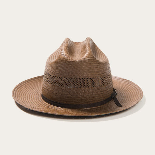 Open Road Vented Straw Cowboy Hat Chocolate - Stetson