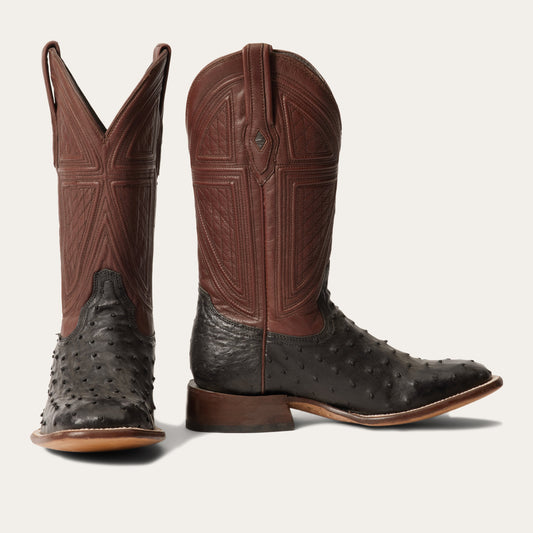 Dillon Ostrich Boots Black - Stetson