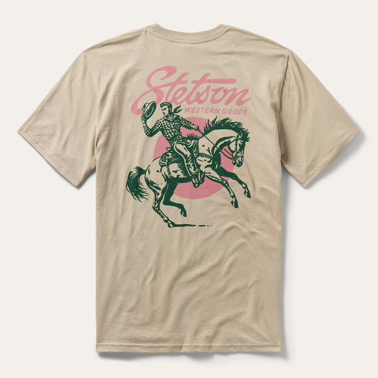 Cowboy Hat Tip Graphic Tee Tan - Stetson