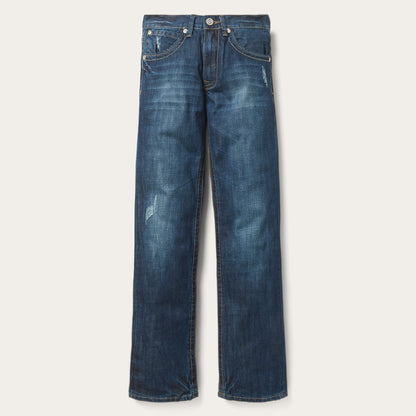 1312 Fit Jeans With Back Pocket Detail Medium Blue - Stetson