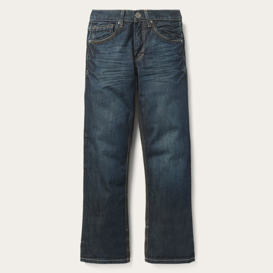 1312 Fit Jeans With Back Pocket Detail Dark Blue - Stetson