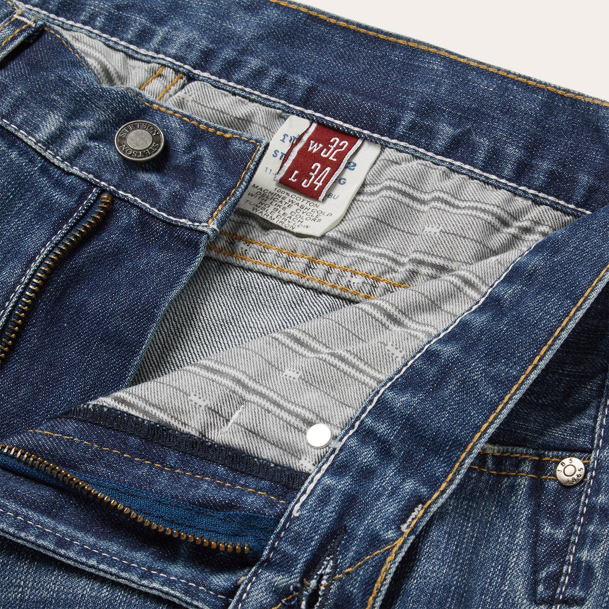 1312 Low-Rise Bootcut Jeans Medium Blue - Stetson