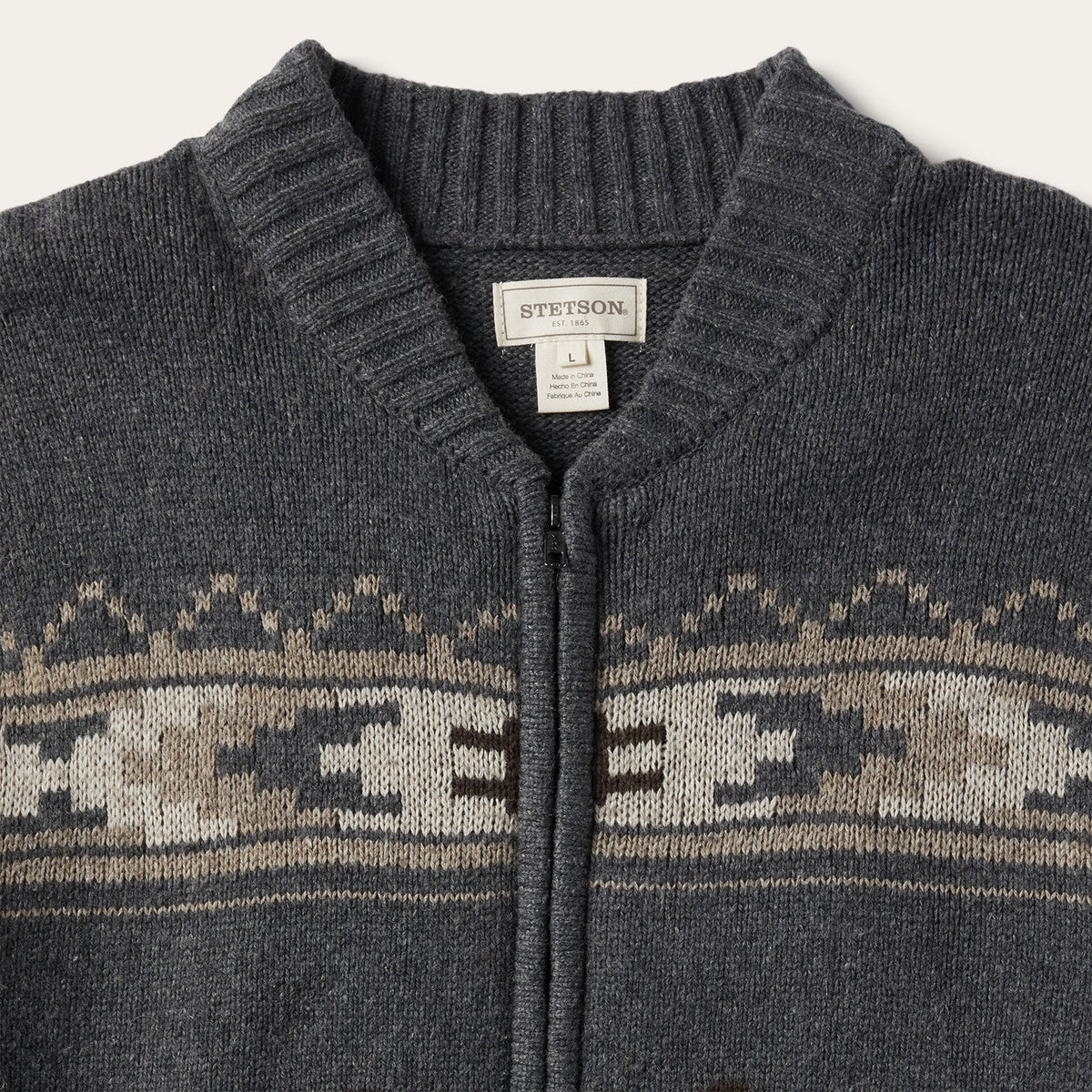 Longhorn Cardigan Grey - Stetson