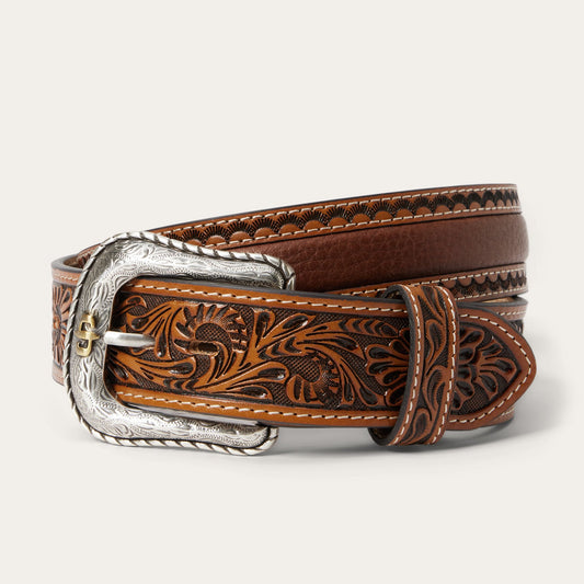 Tooled Tab Belt Cognac - Stetson