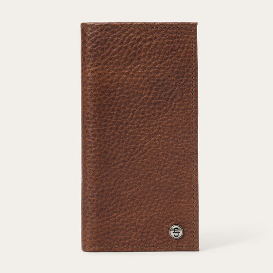 Bison Leather Stetson Rivet Checkbook Wallet Hazelnut Bison - Stetson