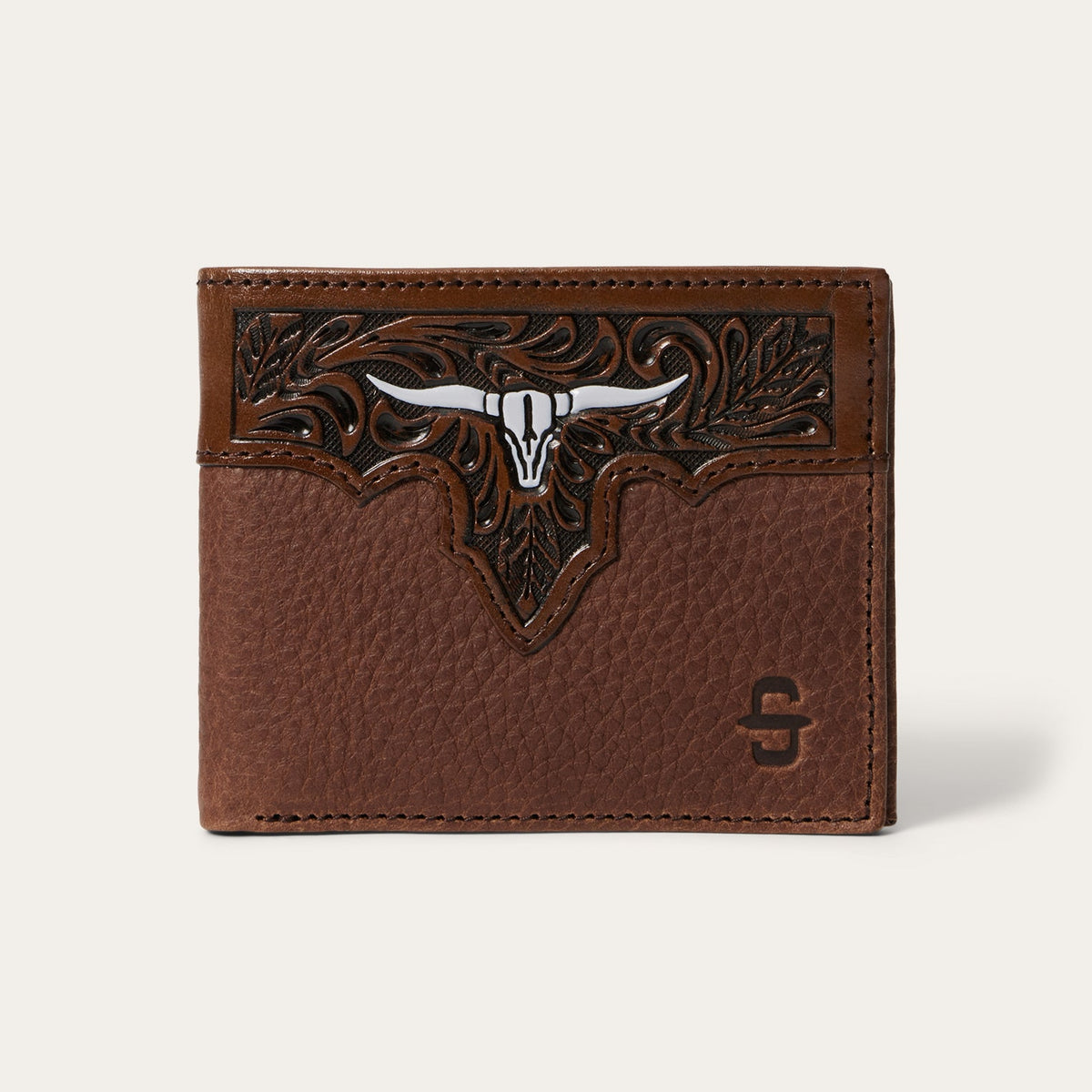 Steer Head Bi-Fold Wallet Brown - Stetson