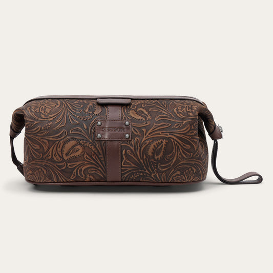 160th Anniversary Tooled Leather Dopp Kit Brown - Stetson
