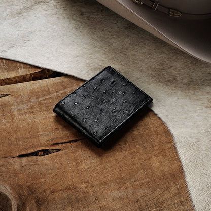 Ostrich Bi-Fold Wallet Black Classic - Stetson