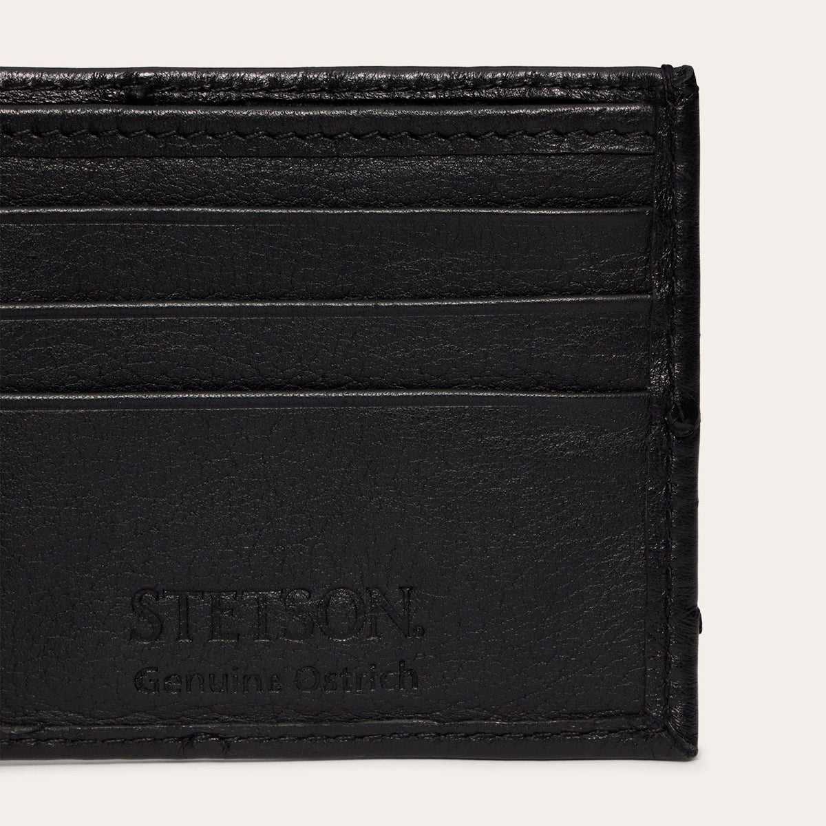Ostrich Bi-Fold Wallet Black Classic - Stetson
