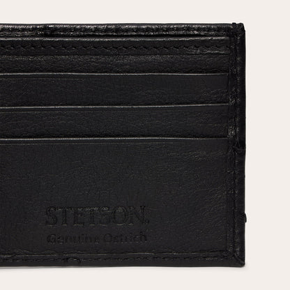 Ostrich Bi-Fold Wallet Black Classic - Stetson