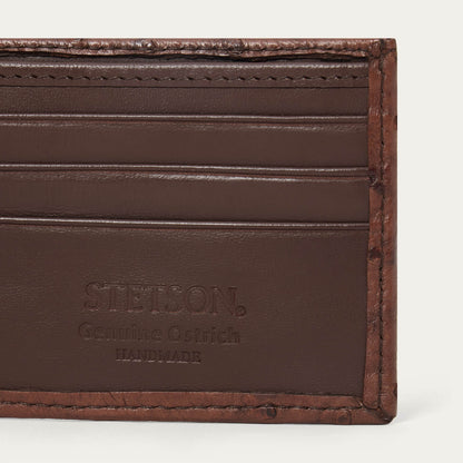 Ostrich Bi-Fold Wallet Kango Cognac - Stetson