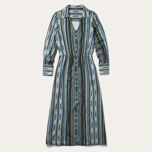 Olive Serape Print Western Dress Green - Stetson