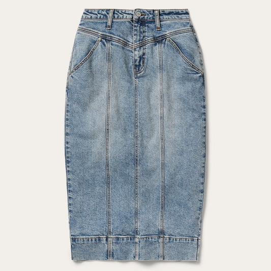 Denim Midi Skirt Washed Denim - Stetson