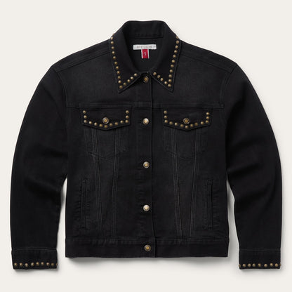 Studded Denim Jacket Black - Stetson