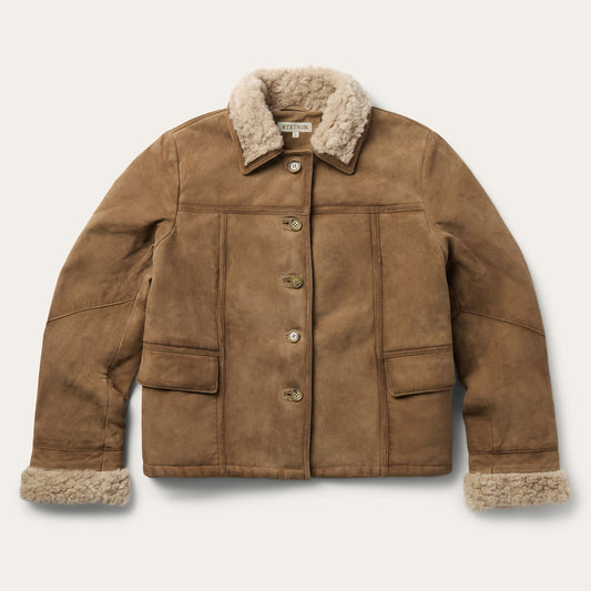 Suede Shearling Jacket Brown - Stetson