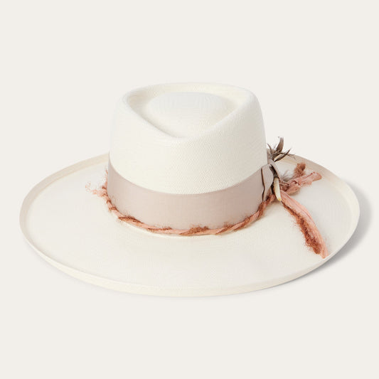 Kings Row Shantung Straw Fedora Natural - Stetson