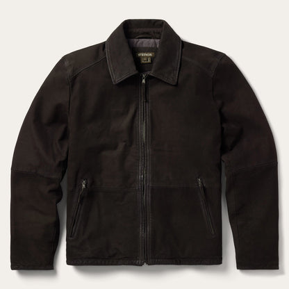 Zip Front Suede Leather Jacket Brown - Stetson