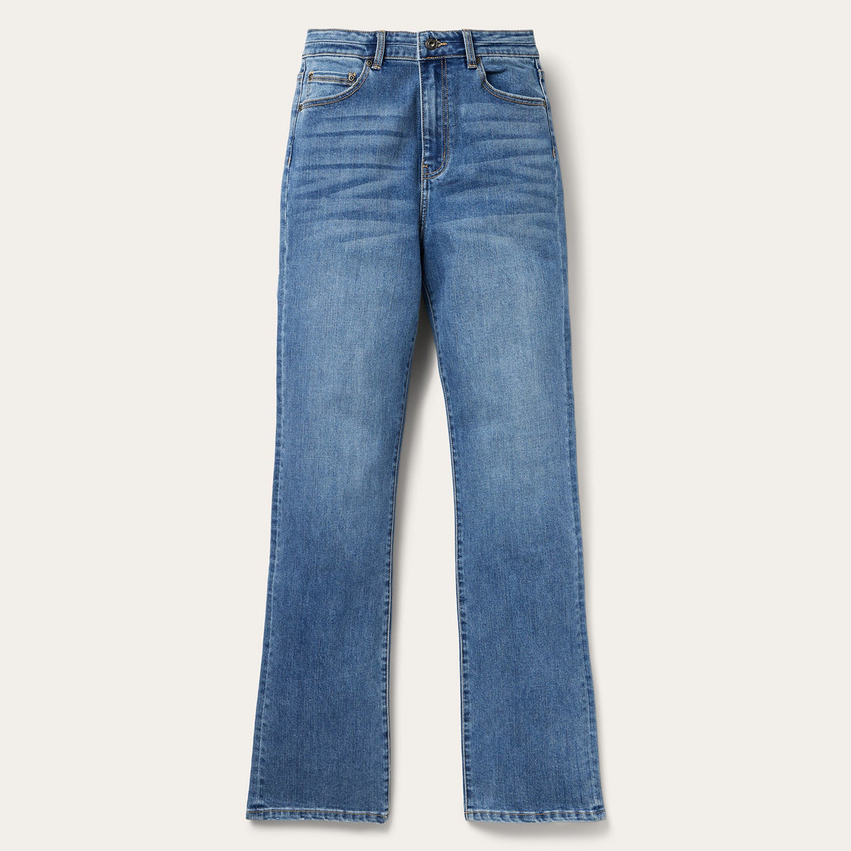 915 High-Rise Straight Fit Jeans Blue Medium Wash - Stetson