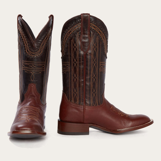 Denver Brown Goat Hand Stitched Cowboy Boot Brown - Stetson